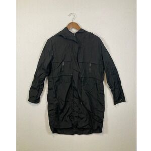 TOPFEELING Ladies Black Lightweight Hooded‎ Anorak Jacket Style M
